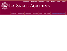 Tablet Screenshot of lasalle-academy.org